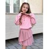Arshiner Girls Button Up Hoodies Kids Casual V Neck Sweatshirt Girl Long Sleeve Shirts Tunic Tops Curved Hem 5-13 Years(Pink)