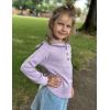 Arshiner Girls Button Up Hoodies Kids Casual V Neck Sweatshirt Girl Long Sleeve Shirts Tunic Tops Curved Hem 5-13 Years(Purple)