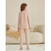 Arshiner Girls Clothes 2 Piece Fall Outfits Slim Long Sleeve Shirt and Leggings Set Kids Thermal Underwear sets(Apricot)