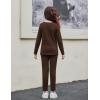 Arshiner Girls Clothes 2 Piece Fall Outfits Slim Long Sleeve Shirt and Leggings Set Kids Thermal Underwear sets(Brown)
