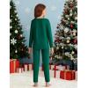 Arshiner Girls Clothes 2 Piece Fall Outfits Slim Long Sleeve Shirt and Leggings Set Kids Thermal Underwear sets(Green)
