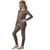 Arshiner Girls Clothes 2 Piece Fall Outfits Slim Long Sleeve Shirt and Leggings Set Kids Thermal Underwear sets(Leopard)