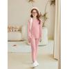 Arshiner Girls Clothes 2 Piece Fall Outfits Slim Long Sleeve Shirt and Leggings Set Kids Thermal Underwear sets(Pink)