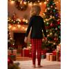 Arshiner Girls Clothes 2 Piece Fall Outfits Slim Long Sleeve Shirt and Leggings Set Kids Thermal Underwear sets(Red Black Plaid)