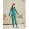Arshiner Girls Clothes 2 Piece Fall Outfits Slim Long Sleeve Shirt and Leggings Set Kids Thermal Underwear sets(Teddy Green)