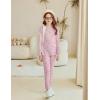 Arshiner Girls Clothes 2 Piece Fall Outfits Slim Long Sleeve Shirt and Leggings Set Kids Thermal Underwear sets(Teddy Pink)