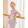 Arshiner Girls Dance Tutu Dress Sparkly Sequin Ballet Leotards Cross Back Ballerina Costumes for Toddler Party(Rainbow)