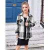 Arshiner Girls Flannel Plaid Jackets Button Down Long Sleeve Shirts Blouses Tops with Pockets Outfits(Grey)