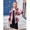 Arshiner Girls Flannel Plaid Jackets Button Down Long Sleeve Shirts Blouses Tops with Pockets Outfits(Grey Plaid)