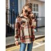 Arshiner Girls Flannel Plaid Jackets Button Down Long Sleeve Shirts Blouses Tops with Pockets Outfits(Khaki Plaid)