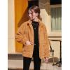 Arshiner Girls Full Zip Fleece Jacket Sherpa Outwear Coat Fall Winter for 4-12Y(Brown)