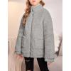 Arshiner Girls Full Zip Fleece Jacket Sherpa Outwear Coat Fall Winter for 4-12Y(Grey)