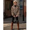Arshiner Girls Full Zip Fleece Jacket Sherpa Outwear Coat Fall Winter for 4-12Y(Leopard)