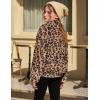 Arshiner Girls Full Zip Fleece Jacket Sherpa Outwear Coat Fall Winter for 4-12Y(Leopard)