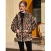 Arshiner Girls Full Zip Fleece Jacket Sherpa Outwear Coat Fall Winter for 4-12Y(Leopard)