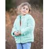 Arshiner Girls Full Zip Fleece Jacket Sherpa Outwear Coat Fall Winter for 4-12Y(Light Blue)