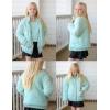 Arshiner Girls Full Zip Fleece Jacket Sherpa Outwear Coat Fall Winter for 4-12Y(Light Blue)