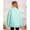 Arshiner Girls Full Zip Fleece Jacket Sherpa Outwear Coat Fall Winter for 4-12Y(Light Blue)