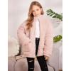 Arshiner Girls Full Zip Fleece Jacket Sherpa Outwear Coat Fall Winter for 4-12Y(Pastel Pink)