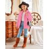 Arshiner Girls Full Zip Fleece Jacket Sherpa Outwear Coat Fall Winter for 4-12Y(Peach Pink)