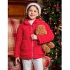 Arshiner Girls Full Zip Fleece Jacket Sherpa Outwear Coat Fall Winter for 4-12Y(Red)