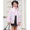 Arshiner Girls Full Zip Fleece Jacket Sherpa Outwear Coat Fall Winter for 4-12Y(Tie Dye)