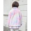 Arshiner Girls Full Zip Fleece Jacket Sherpa Outwear Coat Fall Winter for 4-12Y(Tie Dye)