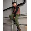 Arshiner Girls Joggers Sweatpants Kids Cargo Loose High Waisted Pants with Pockets 5-16 Years(Army Green)
