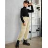 Arshiner Girls Joggers Sweatpants Kids Cargo Loose High Waisted Pants with Pockets 5-16 Years(Beige)