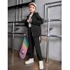 Arshiner Girls Joggers Sweatpants Kids Cargo Loose High Waisted Pants with Pockets 5-16 Years(Black)