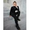 Arshiner Girls Joggers Sweatpants Kids Cargo Loose High Waisted Pants with Pockets 5-16 Years(Black)