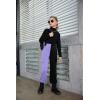 Arshiner Girls Joggers Sweatpants Kids Cargo Loose High Waisted Pants with Pockets 5-16 Years(Purple Color Block)