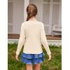Arshiner Girls Long Sleeve Shirts Thermal Crew Neck Tunic Basic Tops Blouse Tee 3-12 Years(Beige)
