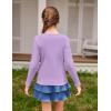 Arshiner Girls Long Sleeve Shirts Thermal Crew Neck Tunic Basic Tops Blouse Tee 3-12 Years(Purple)