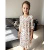 Arshiner Girls Nightgowns Long Sleeve Pajama Dress Cute Ruffle Sleepwear Soft Night Gowns(Christmas Teddy)