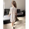 Arshiner Girls Nightgowns Long Sleeve Pajama Dress Cute Ruffle Sleepwear Soft Night Gowns(Christmas Teddy)