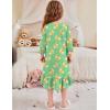 Arshiner Girls Nightgowns Long Sleeve Pajama Dress Cute Ruffle Sleepwear Soft Night Gowns(Green Dogs)