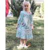 Arshiner Girls Nightgowns Long Sleeve Pajama Dress Cute Ruffle Sleepwear Soft Night Gowns(Light Blue Cat)