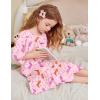 Arshiner Girls Nightgowns Long Sleeve Pajama Dress Cute Ruffle Sleepwear Soft Night Gowns(Pink Boots)