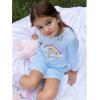 Arshiner Girls Nightgowns Long Sleeve Print Pajamas Nightdress for Kids Soft Sleep Wear Nighties(Blue Teddy)