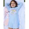 Arshiner Girls Nightgowns Long Sleeve Print Pajamas Nightdress for Kids Soft Sleep Wear Nighties(Blue Teddy)