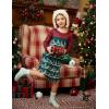Arshiner Girls Nightgowns Long Sleeve Print Pajamas Nightdress for Kids Soft Sleep Wear Nighties(Christmas)