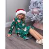Arshiner Girls Nightgowns Long Sleeve Print Pajamas Nightdress for Kids Soft Sleep Wear Nighties(Green Christmas)