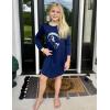 Arshiner Girls Nightgowns Long Sleeve Print Pajamas Nightdress for Kids Soft Sleep Wear Nighties(Navy Blue/Unicorn)