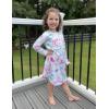 Arshiner Girls Nightgowns Long Sleeve Print Pajamas Nightdress for Kids Soft Sleep Wear Nighties(Purple Tie Dye)