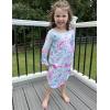 Arshiner Girls Nightgowns Long Sleeve Print Pajamas Nightdress for Kids Soft Sleep Wear Nighties(Purple Tie Dye)