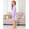 Arshiner Girls Nightgowns Long Sleeve Print Pajamas Nightdress for Kids Soft Sleep Wear Nighties(Purple/Happy Cat)