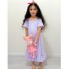 Arshiner Girls Nightgowns Sleepwear Short Sleeve Victorian Pajama Dress Soft Princess Sleepshirt for 3-12 Years Kids(Light Purple)