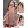 Arshiner Girls Nightgowns Sleepwear Short Sleeve Victorian Pajama Dress Soft Princess Sleepshirt for 3-12 Years Kids(Orange Pink)