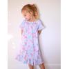 Arshiner Girls Nightgowns Sleepwear Short Sleeve Victorian Pajama Dress Soft Princess Sleepshirt for 3-12 Years Kids(Purple Cloud Elf)